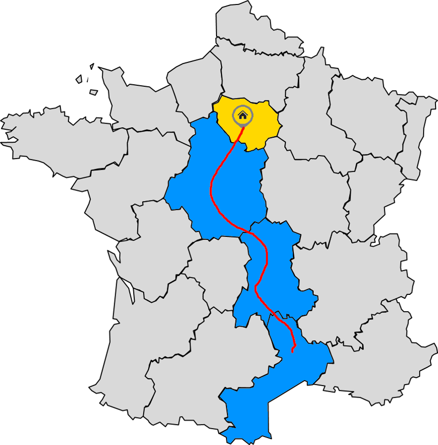 regions along route