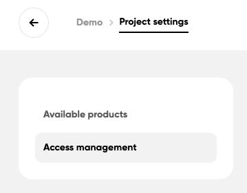 Access management page