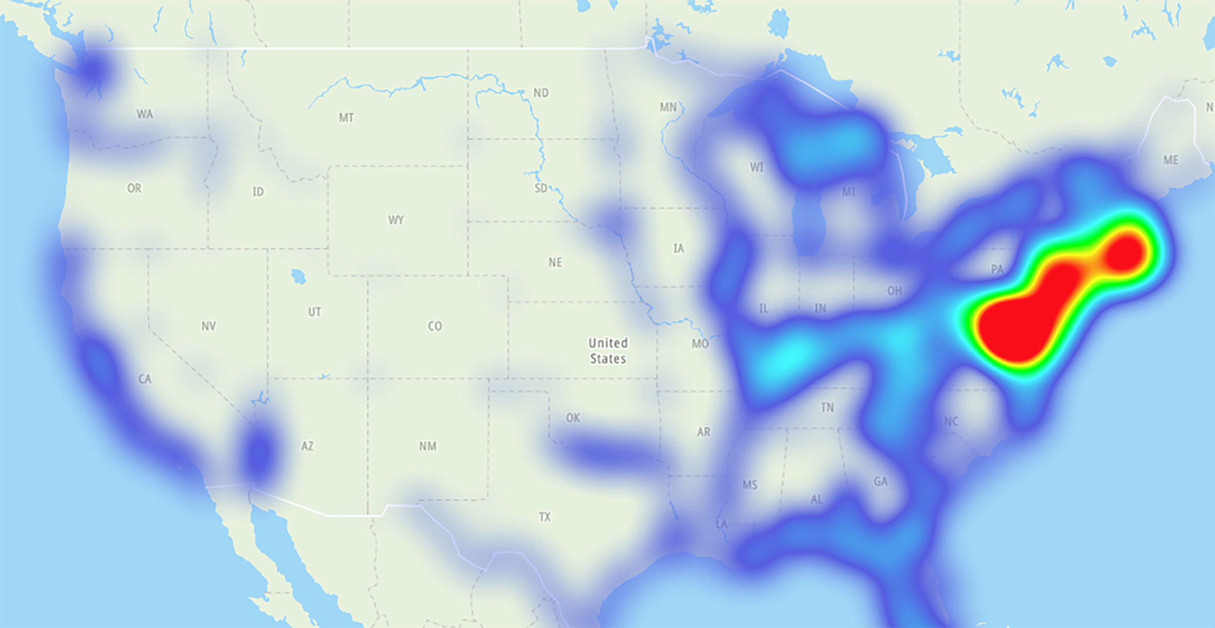 heat map of the united states