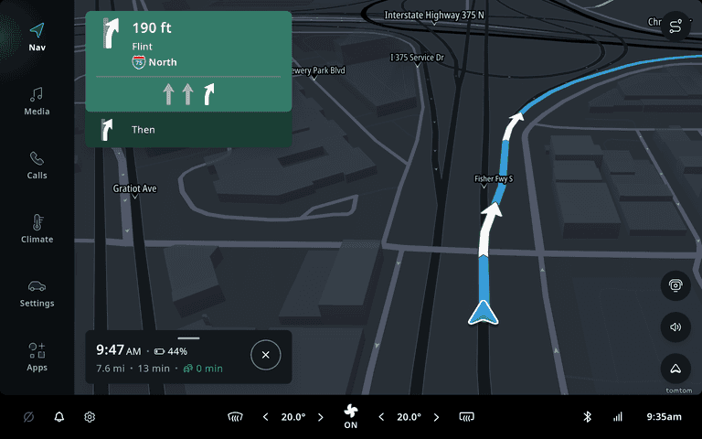 driving with route