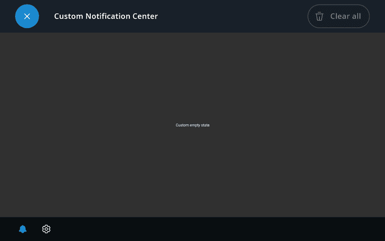 Custom notification center