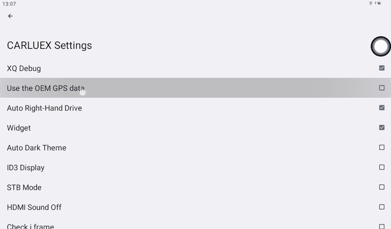 carluex settings