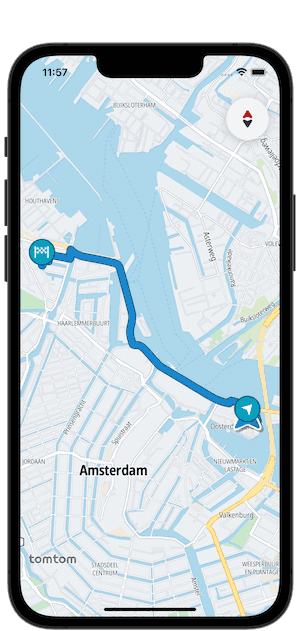 Navigation use case - planning a route