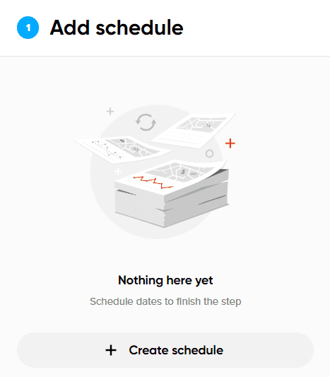 create new schedule