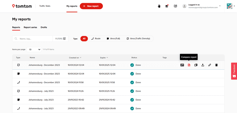 compare my reports