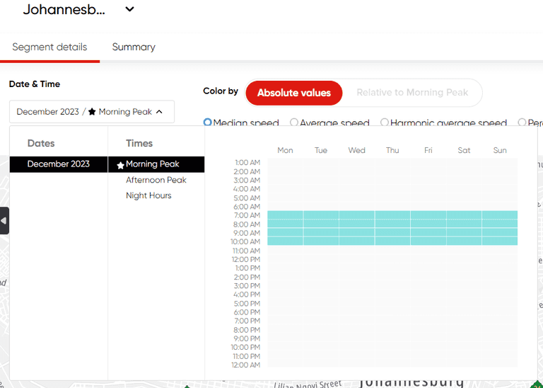 route analysis time set base set
