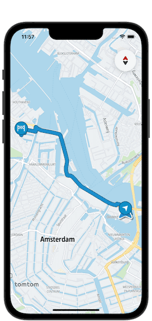 Navigation use case - planning a route