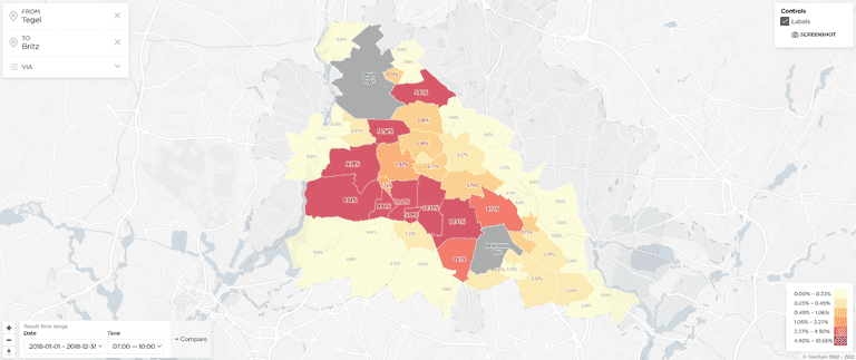 one region origin and destination