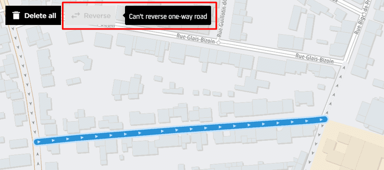 reverse direction one way road