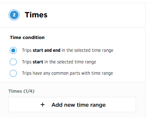 time condition parameters
