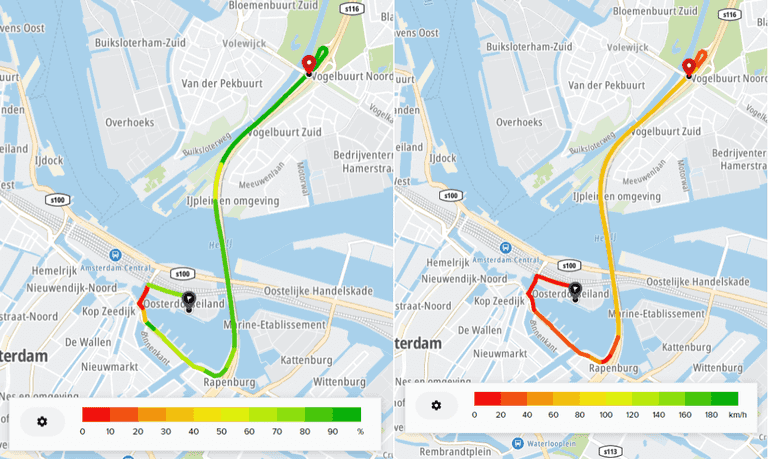 route segment both colorscales