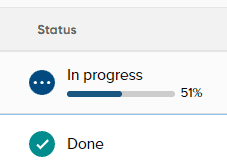 report completion progress