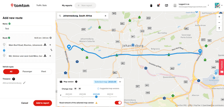 add new route finished route
