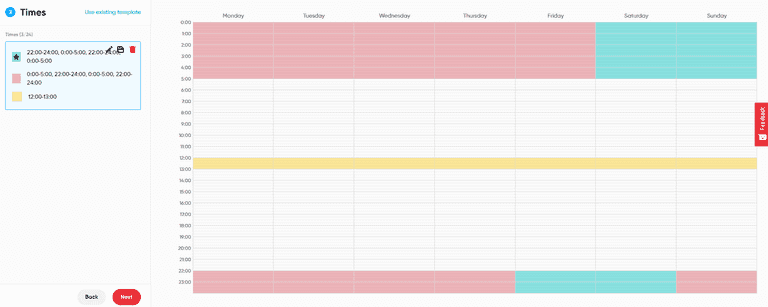 adding time sets advanced example set