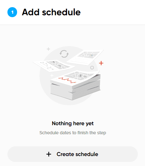 create new schedule
