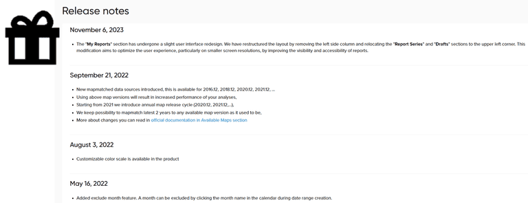 release notes link icon