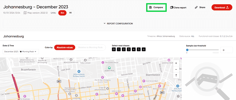 compare within report