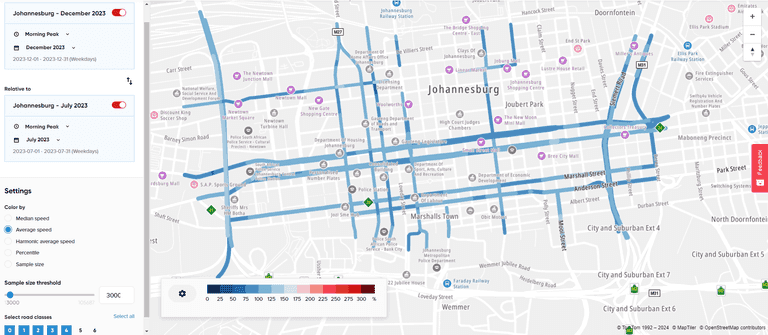 comparing reports map view