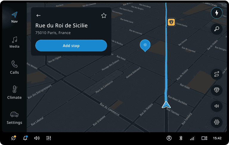 Adding stop from map