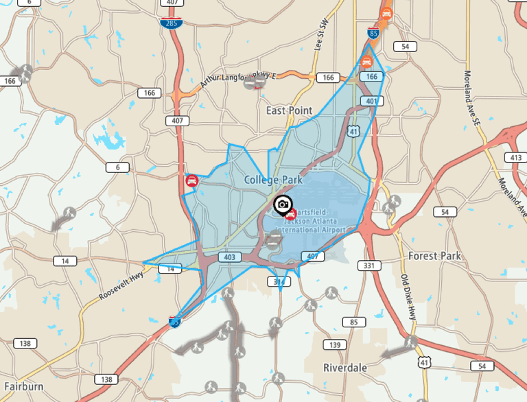 Calculate reachable route