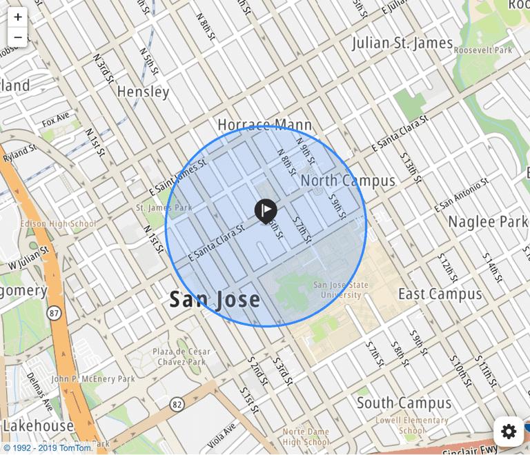 POI geofence example