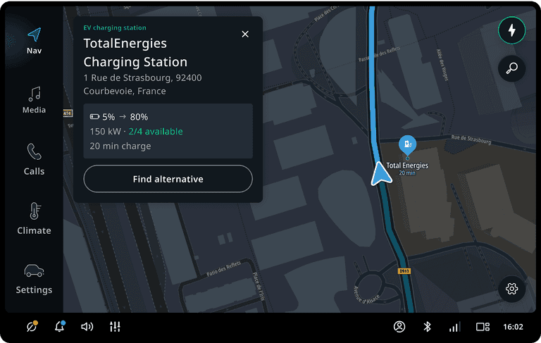 Arriving at a charging station
