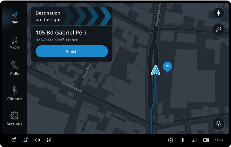 Arriving at an address or POI