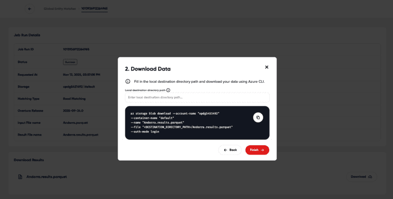 Download Data Modal