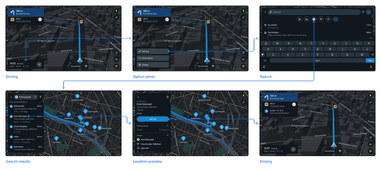 Adding parking near destination