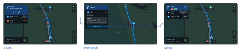 Replace next charging stop