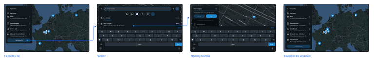 Adding Home from Favorites panel flow