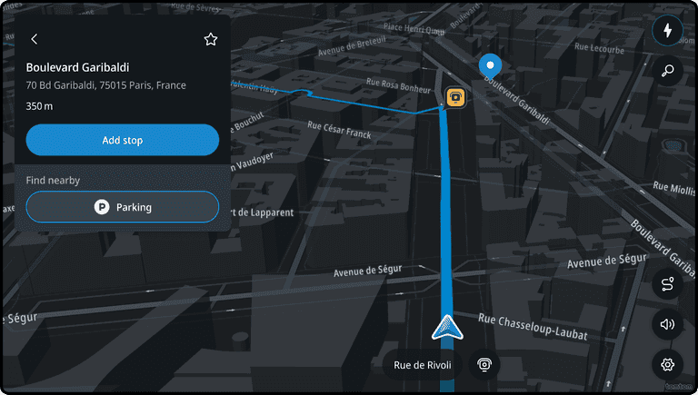 Adding stop from map