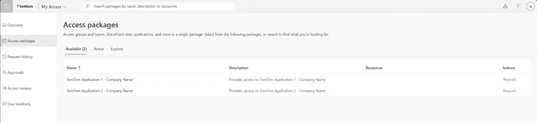 Access packages