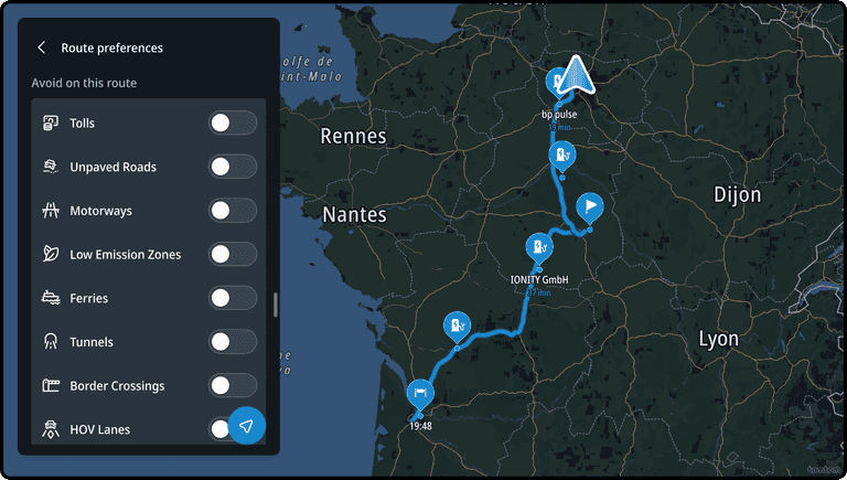Route options
