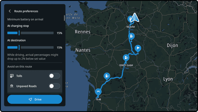 Route options