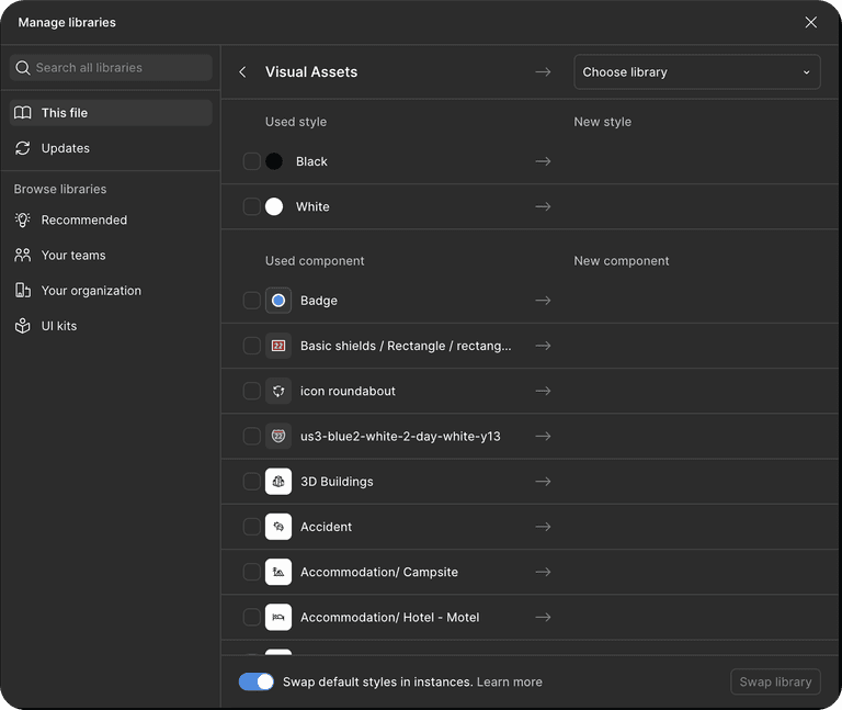 Swap library